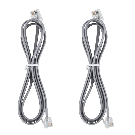 LanSenSu RJ12 Cable Phone Cord RJ12 6P6C Male to Male Straight Wired by LanSenSu