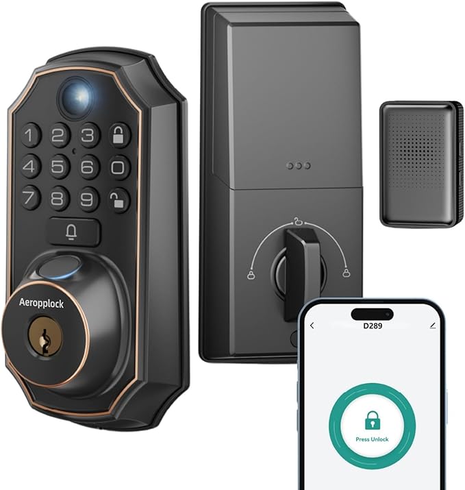Fingerprint Door Lock Keyless Entry Door Lock Keypad Deadbolt Lock by Unknown