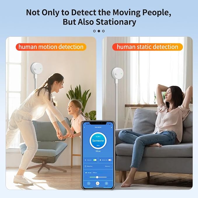 2pcs/lot XiuMii Smart Human Presence Motion Sensor, Tuya Smart Life App Control - Image 3