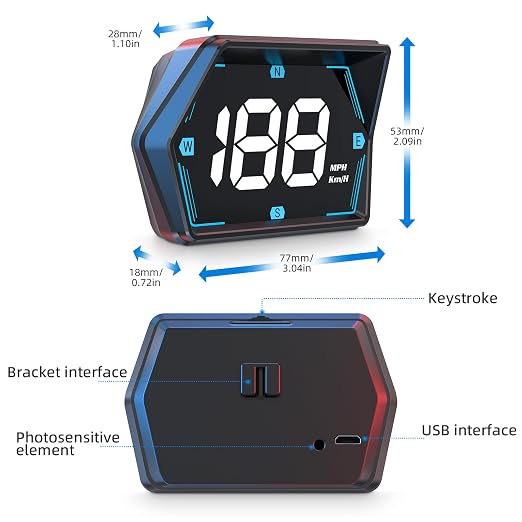 Universal Car HUD GPS Speedometer G20 Car Heads-up Display Plug and Play - Image 6