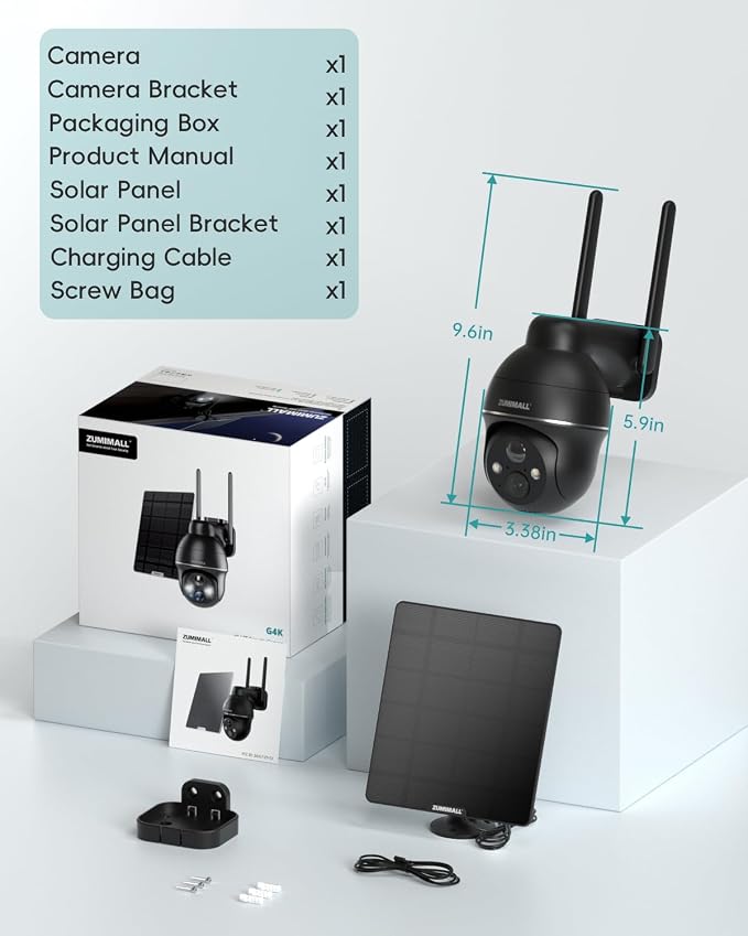 ZUMIMALL 4G LTE Cellular Security Cameras Wireless Outdoor, 2K No WiFi Cameras - Image 9