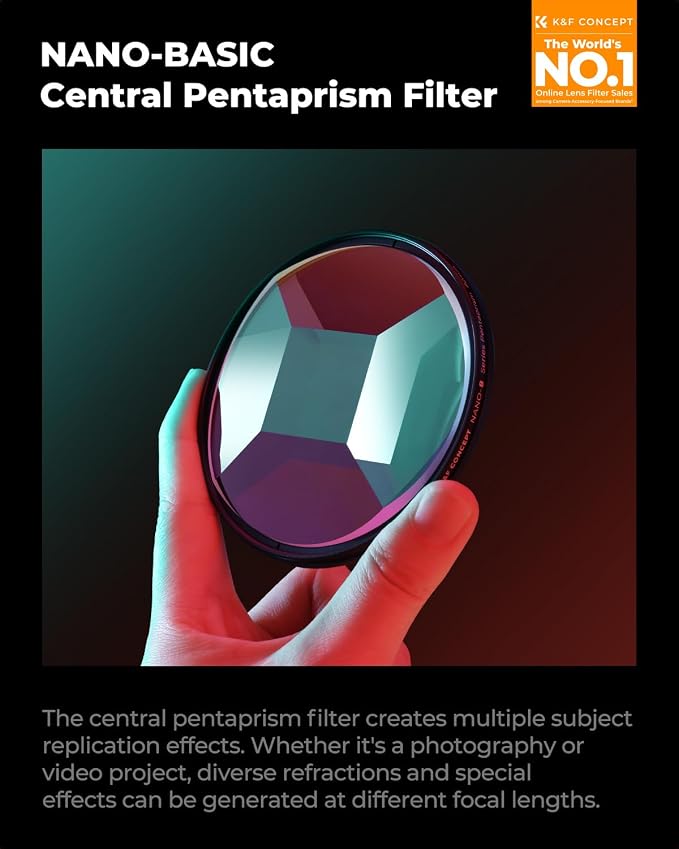 K&F CONCEPT 67mm Fractal Filter Rotatable Prism Camera Lens 4+1 Fractal Special - Image 2