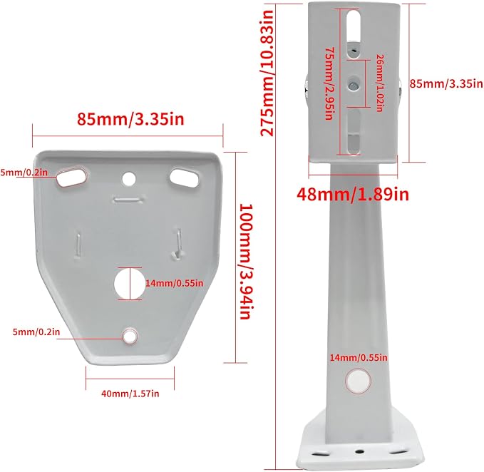 L-Shape Dome Camera Bracket, Wall Ceiling Mount - Image 2