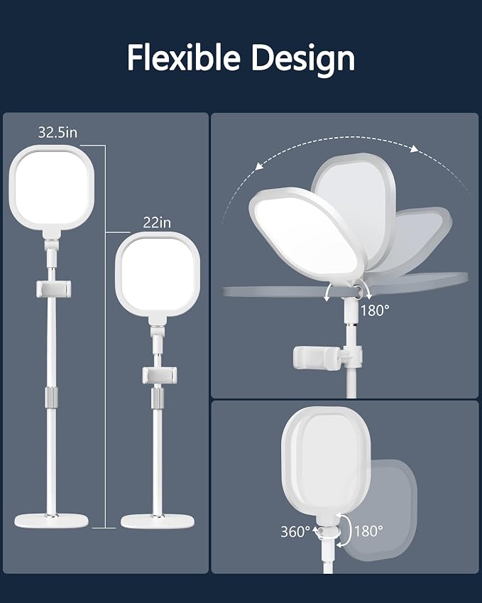 Lighting for Video Calls, 30 Light Modes Video Conference Light, Desk Ring Light - Image 5