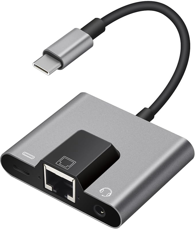 Type C to RJ45 Ethernet Adapter Network Adapter, Support 10/100Mbps Ethernet by Unknown