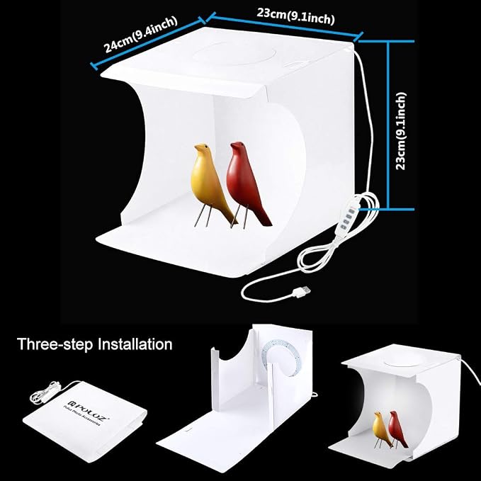 PULUZ Light Box Mini Photo Studio, 6-Color Backdrops, Portable Photography - Image 2