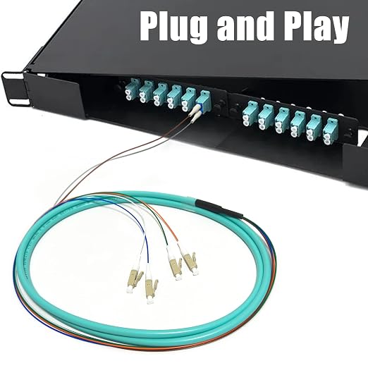 4Pack LC UPC 6 Fibers Multimode Bunch OM3 50/125 LC-UPC Fiber Pigtail - Image 4