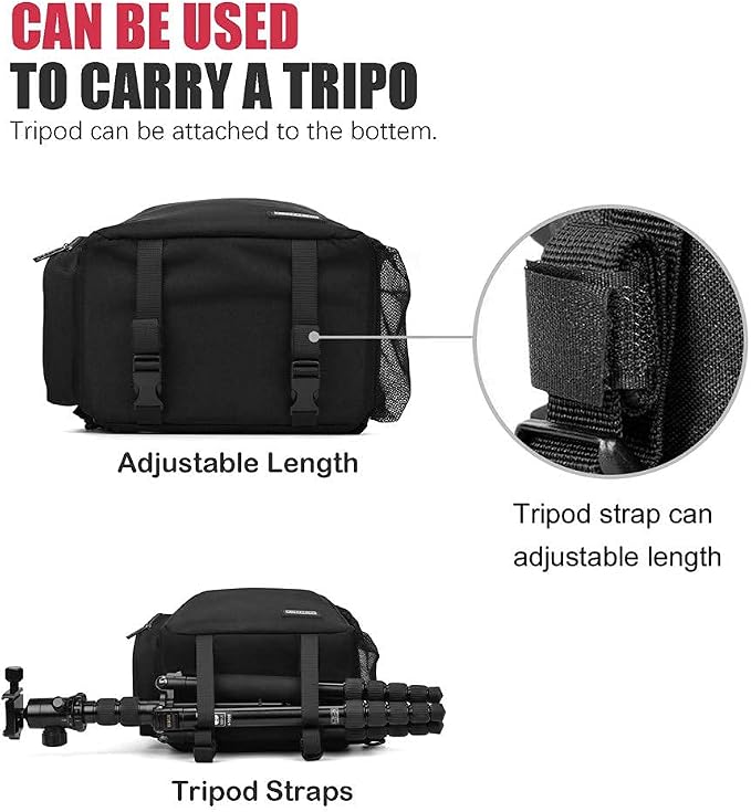 Cwatcun Sling Camera Bag, Camera Shoulder Crossbody Backpack, - Image 5