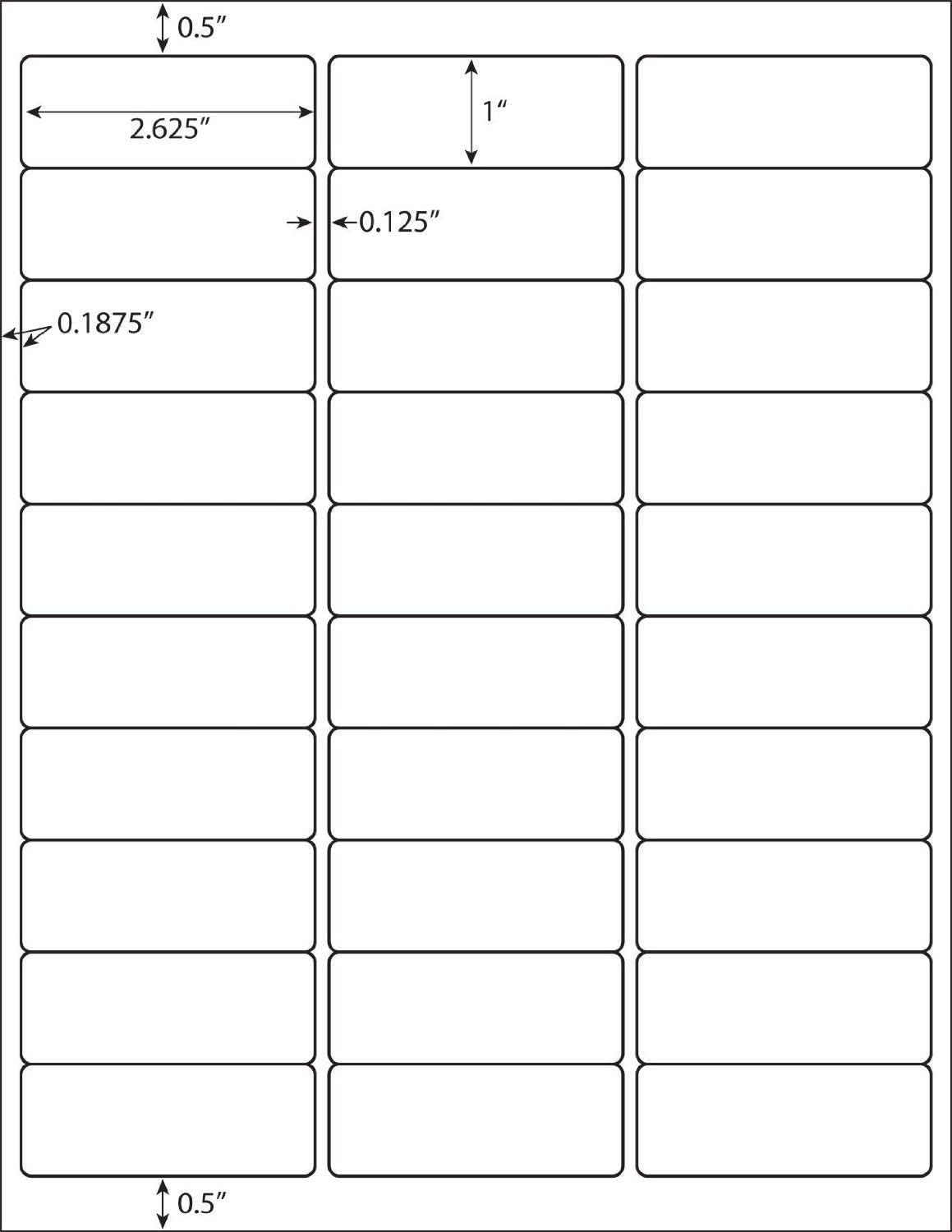 30 up Labels 1" x 2-5/8" Shipping Address Labels, FBA SKU Barcode Tags, 2000 Sheets 30 Per Page Mailing Labels for Laser/Inkjet Printers