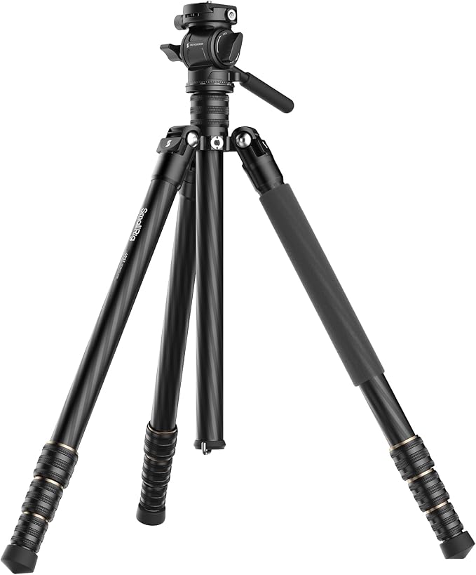 SmallRig CT150 Carbon Fiber Travel Video Tripod, 61.8'' Max Load 3kg / 6.6lb by SmallRig