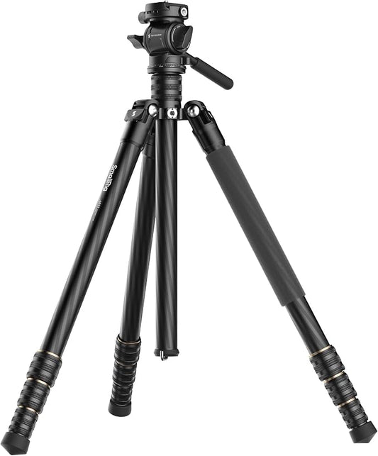 SmallRig CT150 Carbon Fiber Travel Video Tripod, 61.8'' Max Load 3kg / 6.6lb by SmallRig