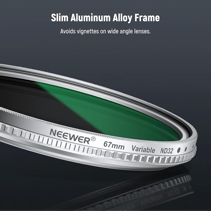 NEEWER 67mm Variable ND Filter, Slim HD ND2-32 Adjustable Neutral Density - Image 8