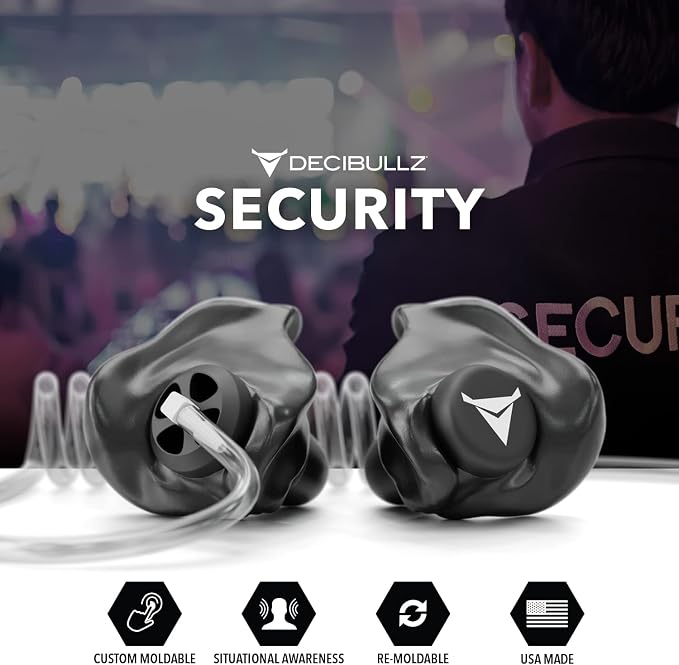 Decibullz Custom Moulded Security Two-Way Radio Surveillance Earpiece Set - Image 7