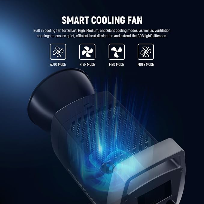 NEEWER 600W LED Studio Video Light 2.4G/APP Control 87100Lux/1m, 2700K-6500K Bi - Image 6