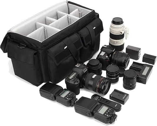 Large Camera Bag, Pressure proof &Waterproof DSLR SLR Mirrorless Gadget bag by svatin