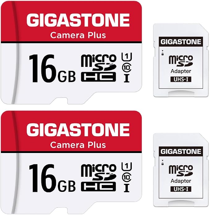 Gigastone 16GB Memory Card Pack of 2 Cards, Camera Plus Series, Speed Up to by Gigastone