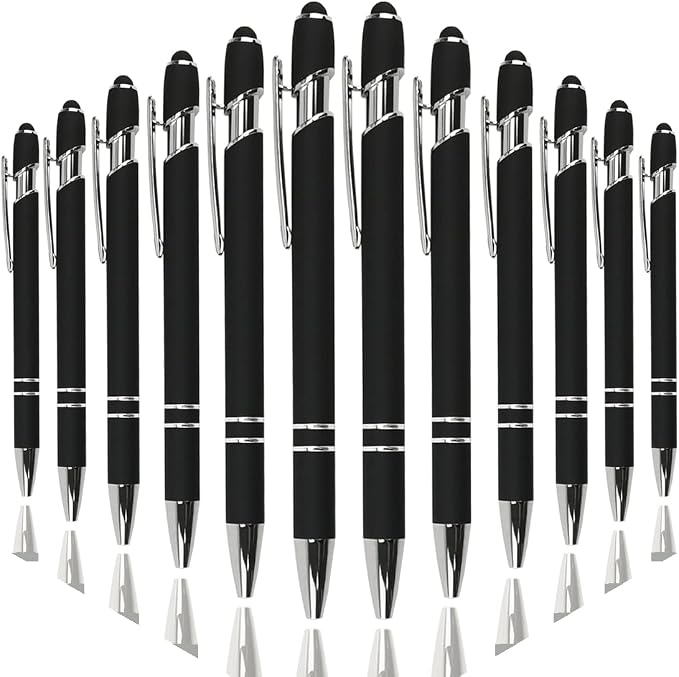 Oddmoal Ballpoint Pen with Stylus Tip, Soft Touch Click Metal Pen, 1.0mm Medium by Oddmoal