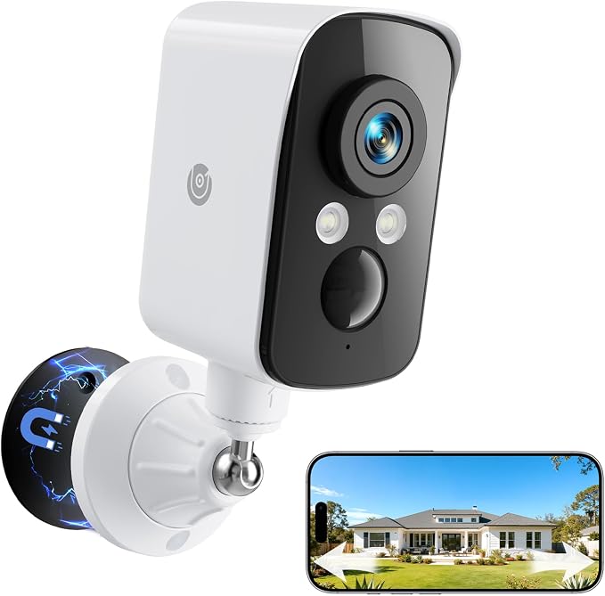 300° Pan Wireless Outdoor Security Camera, No Subscription Free 7-Day Cloud/SD by Proectwhatmatters