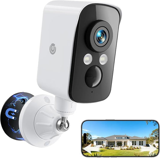 300° Pan Wireless Outdoor Security Camera, No Subscription Free 7-Day Cloud/SD by Proectwhatmatters