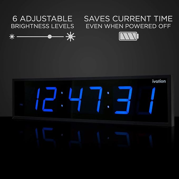 Ivation Oversized 36" Large Digital LED Clock | Big Digital Clock - Image 4