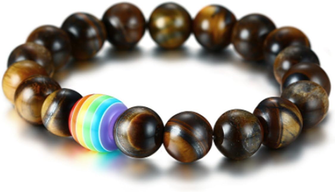 Nanafast Titanium Stainless Steel Rainbow LGBT Pride Bracelet Handmade Braided - Image 3