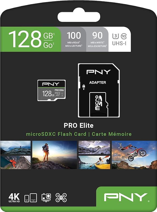PNY 128GB PRO Elite Class 10 U3 V30 microSDXC Flash Memory Card - Image 7