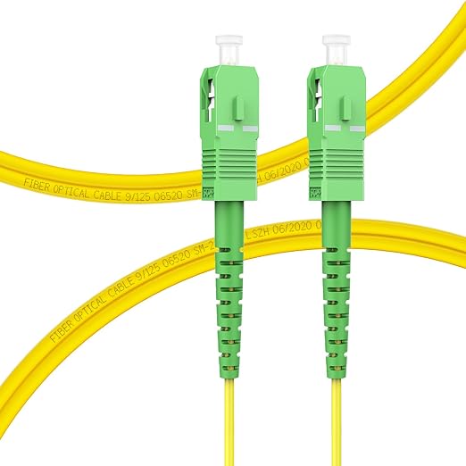 FLYPROFiber- OS2 Single Mode Fiber, 2M SC/APC to SC/APC Fiber Optic Path Cable by FLYPROFiber