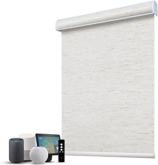 SmartWings Motorized 100% Blackout Shades Blinds, Custom Size, Cordless Window by SmartWings