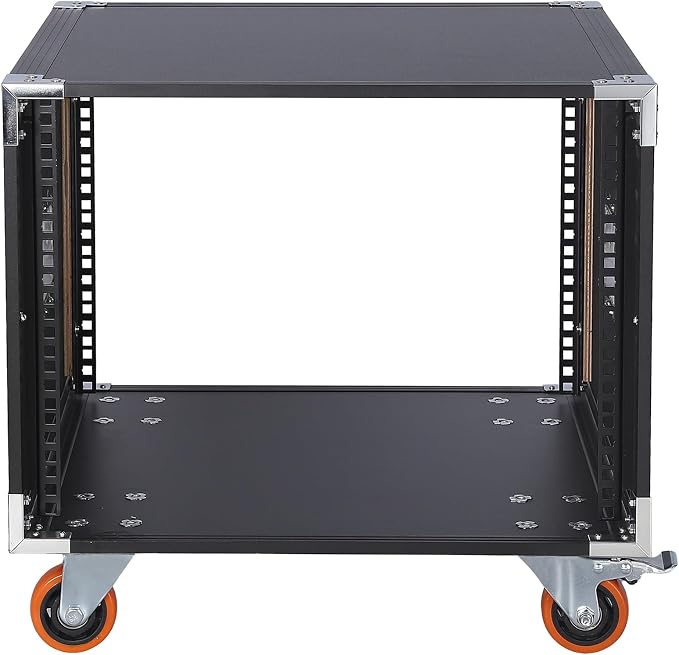 Movable AV Gear Rack 8U 19in Mobile Floor Standing Network Device Storage - Image 8