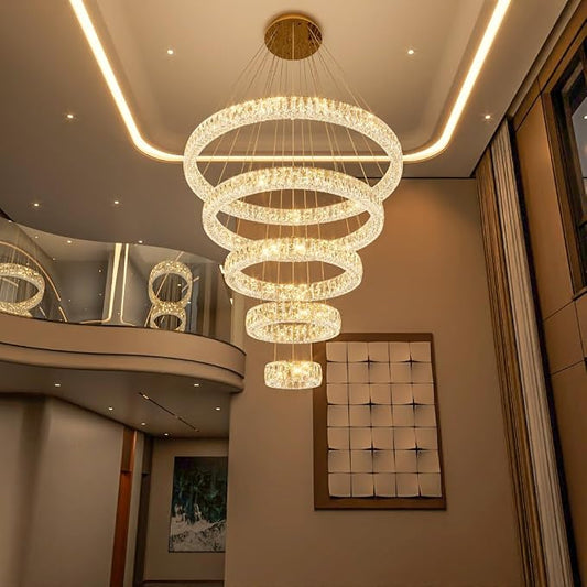 HAIXIANG 5-Rings Modern Chandelier by HAIXIANG
