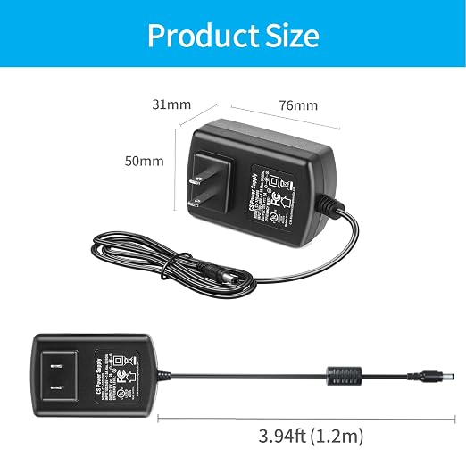 12V 2A Power Supply Adapter, AC 100-240V to DC 12V Power Supply - Image 3