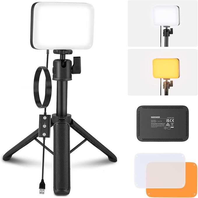 NEEWER BASICS LED Video Panel Light, Bi Color Dimmable Video Conference by Neewer