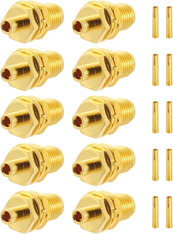 10 PCS SMA Connectors SMA Female Bulkhead Solder Connector by POBADY