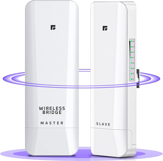 Wireless Bridge, Pre-Configured 2 Pack Long Range WiFi Bridge by GOODSTORY