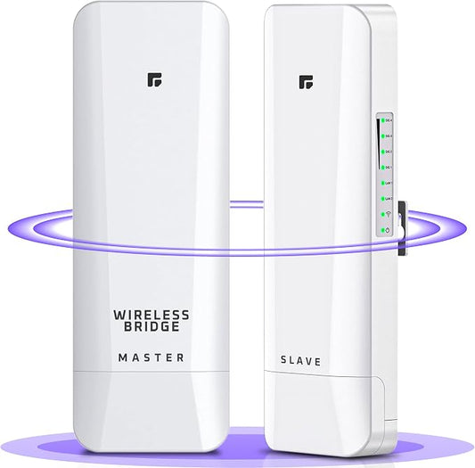Wireless Bridge, Pre-Configured 2 Pack Long Range WiFi Bridge by GOODSTORY