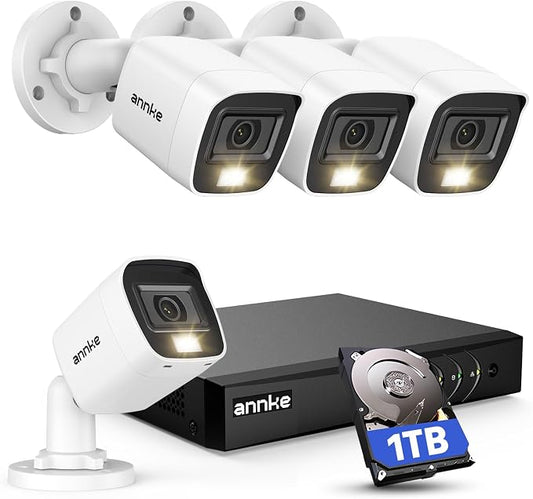 ANNKE 8CH 2MP Security Camera System, 8 Channel H.265+ DVR Recorder, AI by ANNKE