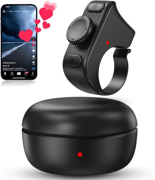 TikTok Scrolling Ring Remote Control, Camera Shutter Remote, Wireless Bluetooth by duskeep