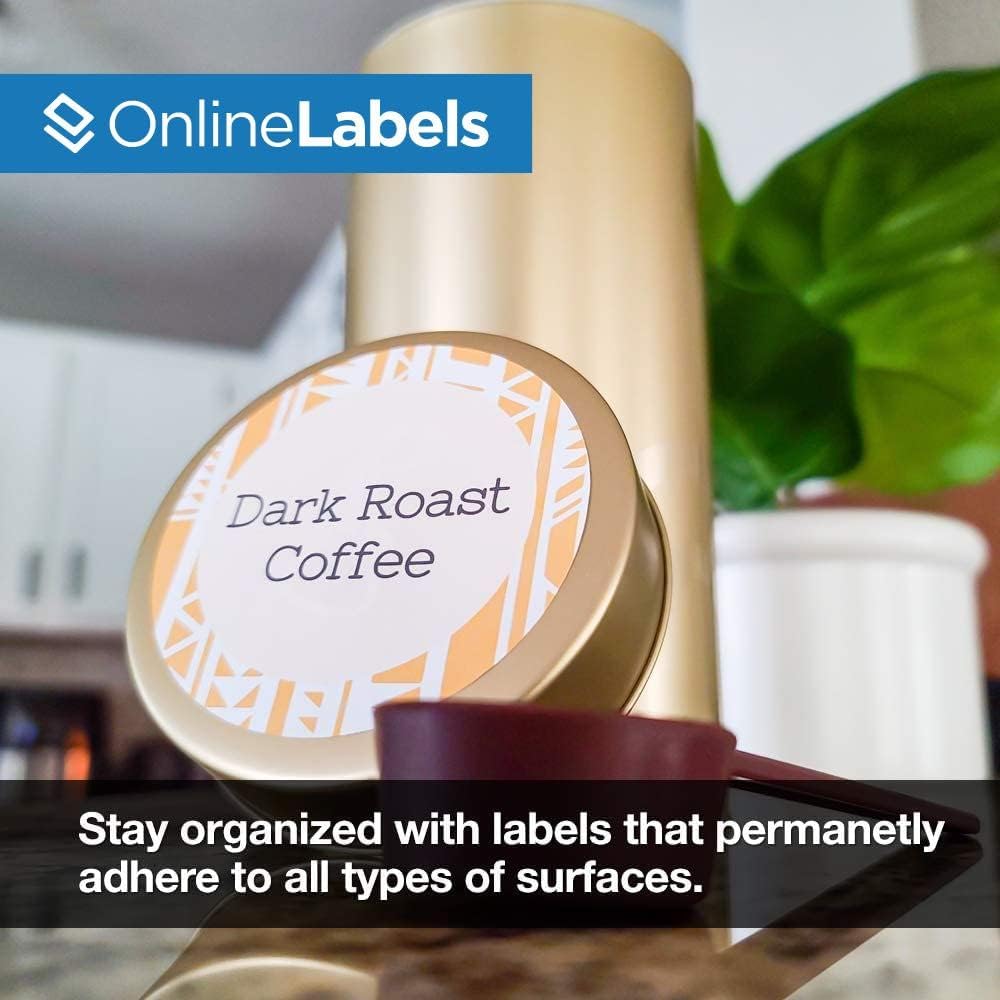 3 Inch Round Labels - Pack of 60 Circle Stickers, 10 Sheets - Inkjet or Laser Printer - Online Labels