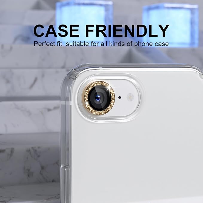 Choiche Compatible for iPhone 17e / 16e Camera Lens Protector Bling, 9H - Image 4
