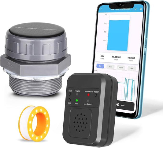 WiFi Solar Tank Level Monitor, briidea Water Oil Tank Level Sensor by briidea