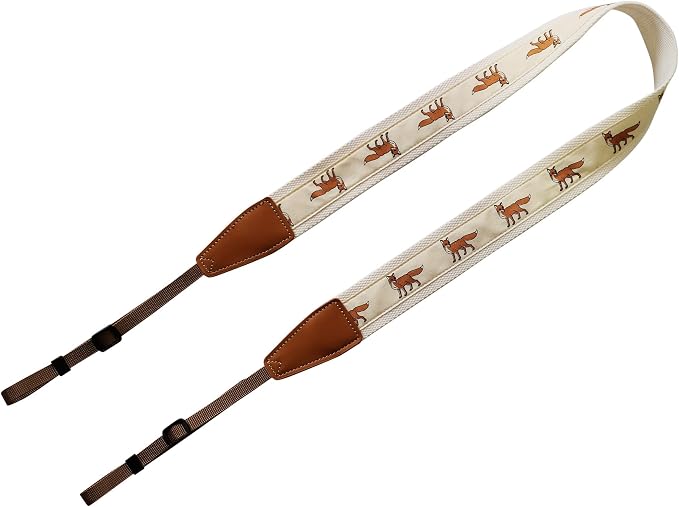 Original Design, Personalized Adjustable Cute Cotton FOX Camera Strap, Fit - Image 3