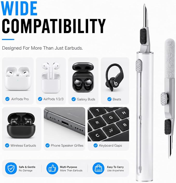 Hyashee Cleaner Kit for AirPods Pro 3/2/1, 3-in-1 Earbud Cleaning Pen - Image 6