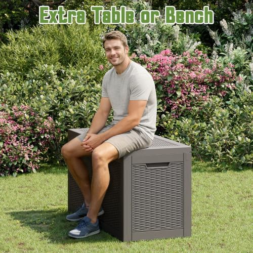KAMABOKO Outdoor Storage Box, 70 Gallon Deck Box Outdoor Waterproof - Image 5