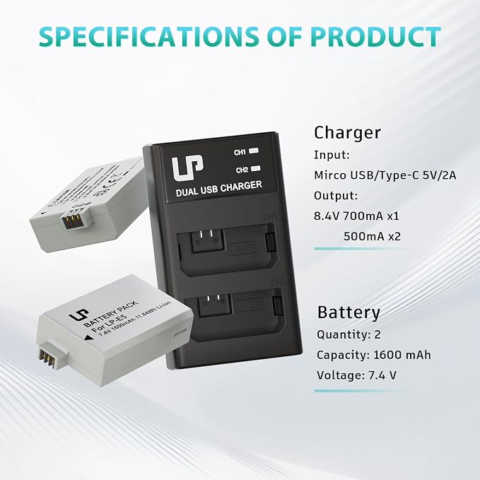 LP LP-E5 Battery and Charger Pack, Rebel T1i, Rebel XSi, Kiss X3, KissF and More - Image 6