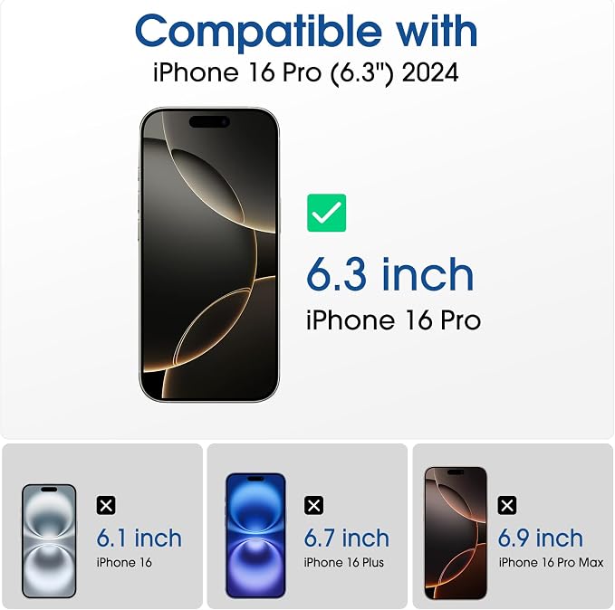 amFilm Auto-Alignment OneTouch for iPhone 16 Pro Screen Protector + Camera Lens - Image 2