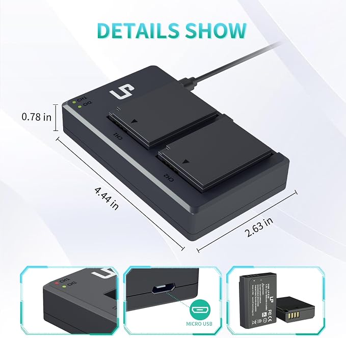 LP LP-E10 Battery Charger Pack, 1600mAh 2-Pack Battery & Dual Slot Charger - Image 5