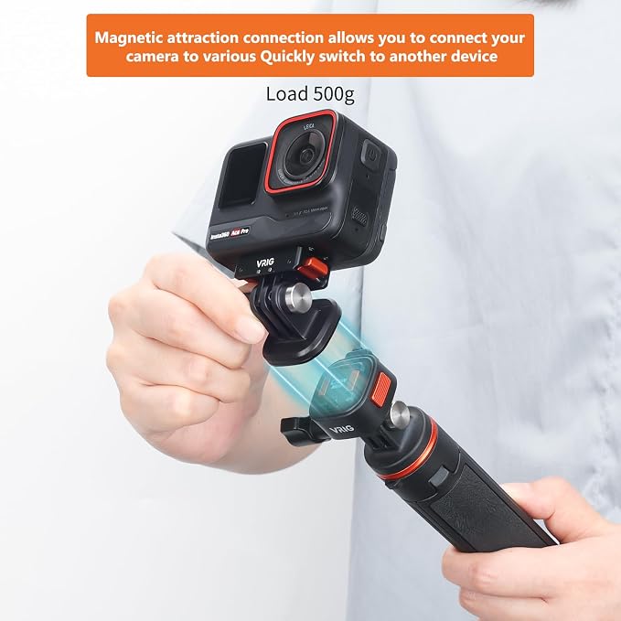 VRIG Claw Mini Magnetic Tripod Mount Adapter, Quick-Release Action Camera - Image 6