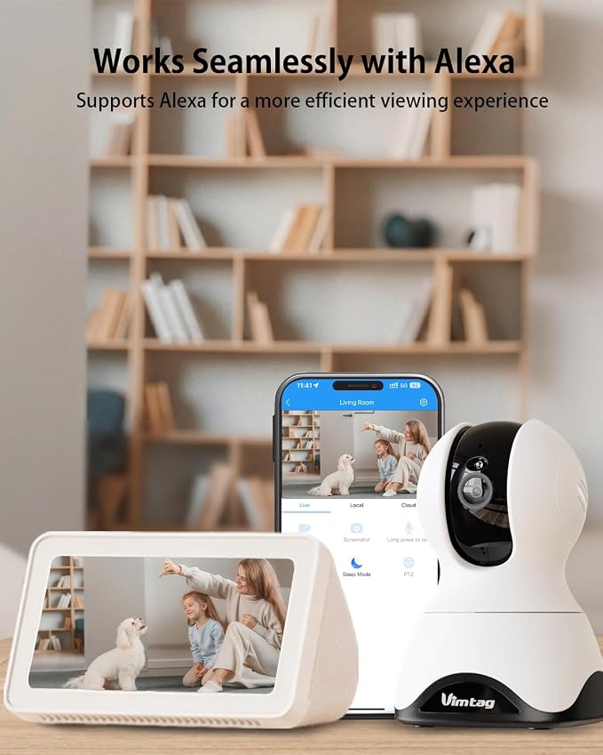 VIMTAG 2.5K 4MP Pan/Tilt Pet Camera Indoor - Image 13
