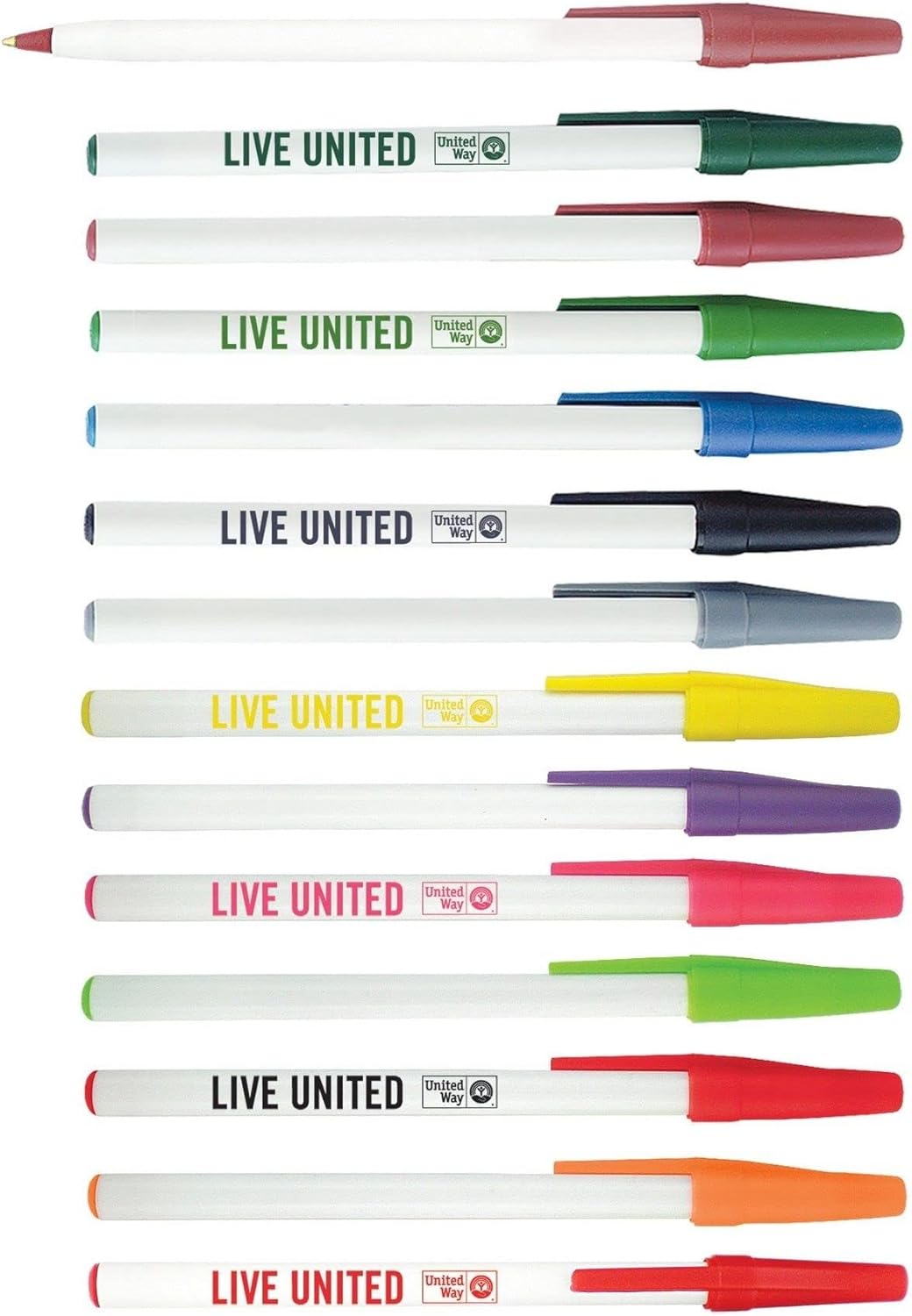 Personalized Stick Pens With your Custom Logo or Text-500 Pack Bulk-for Businesses, Parties, and Events, Custom Printed Slim Ballpoint Pens with Cap, Black, Black Ink