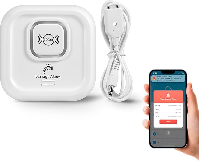 WiFi Water Leak Detectors 100dB Smart Water Sensor Alarm by HOAYVKJ